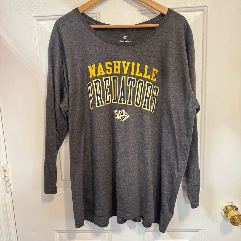 Fanatics NHL Nashville Predators Hockey Athleisure Preds Long-Sleeve T-Shirt 2XL